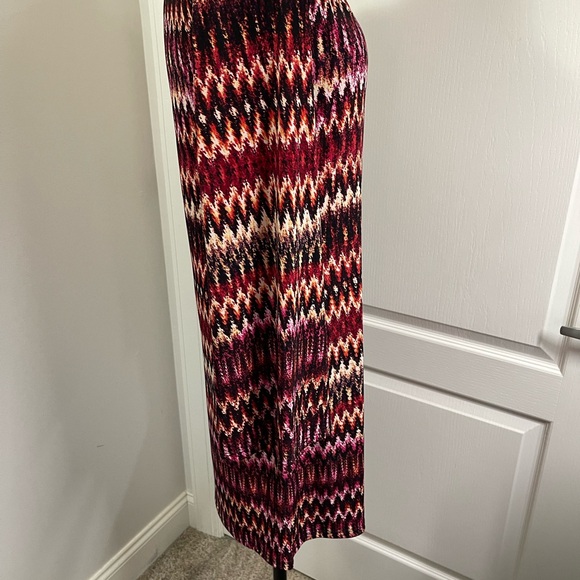 Rock 47 Women's Chevron Long Sleeve Dress Multicolor Size M - Picture 3 of 9